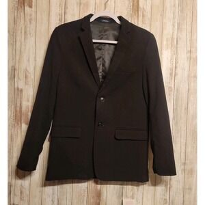 CHAPS Boys 18R Black Blazer Jacket Suit Coat-EUC